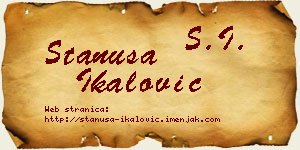 Stanuša Ikalović vizit kartica
